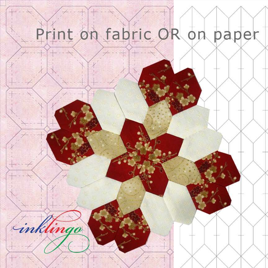 Print hexagons for POTC on fabric or paper