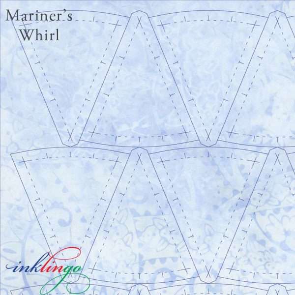 print Mariner`s Whirl shapes on fabric with Inklingo