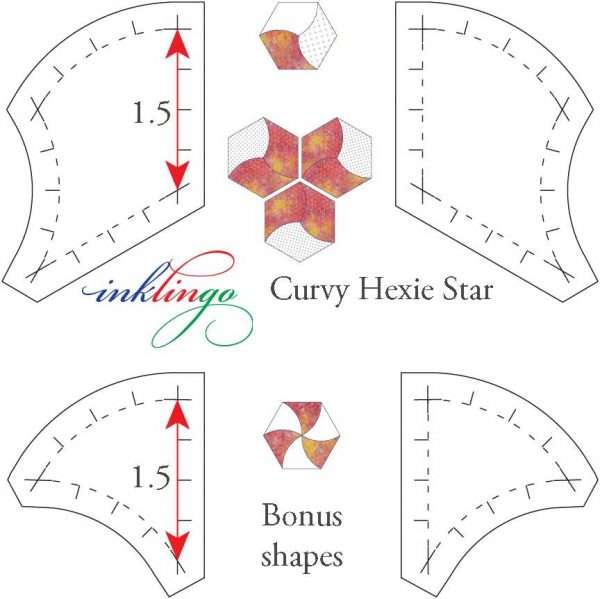 templates for Curvy Hexie Star