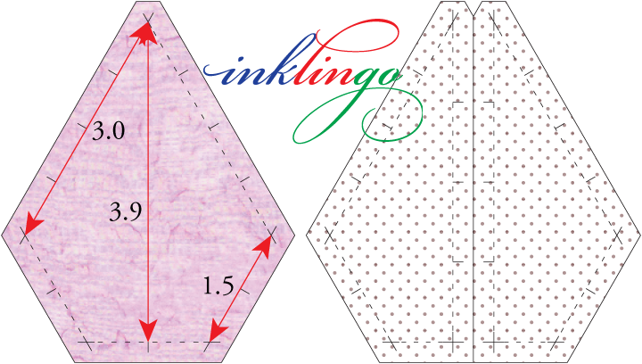 dimensions of star point with 1.5 and 3 inch sides