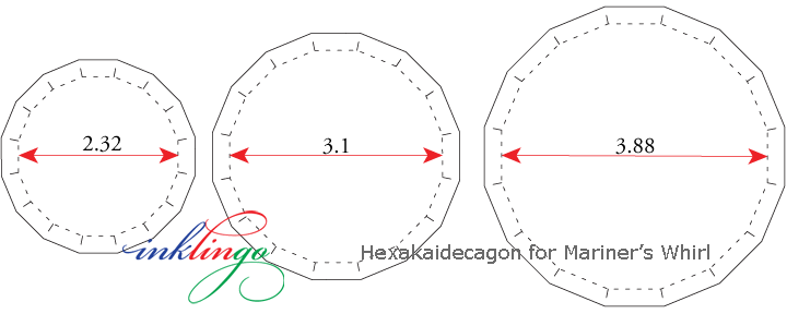 Mariner's Whirl center Hexakaidecagon 