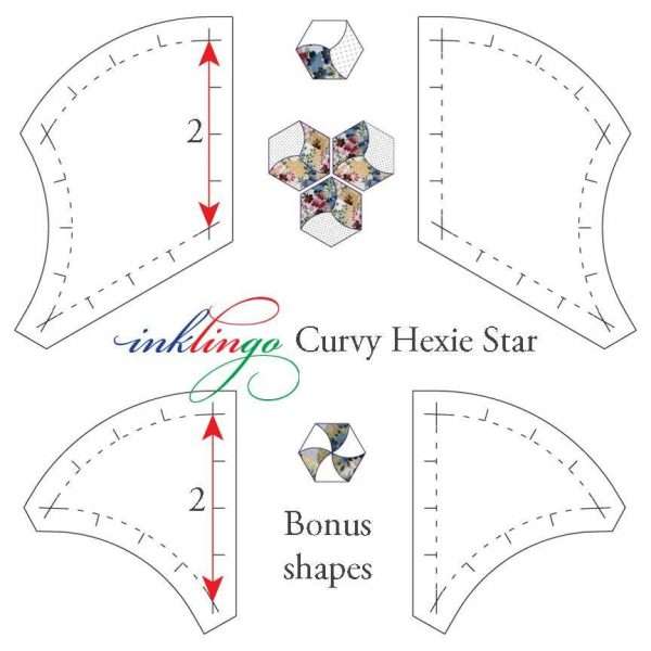 templates for Curvy Hexie Star