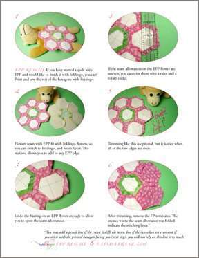 A page from the English Paper Piecing Rescue PDF