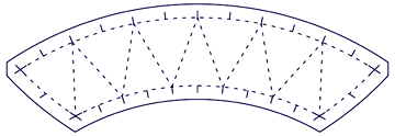 Paper Piecing Pickle Dish arcs