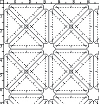 Layout of triangles to print on fabric 