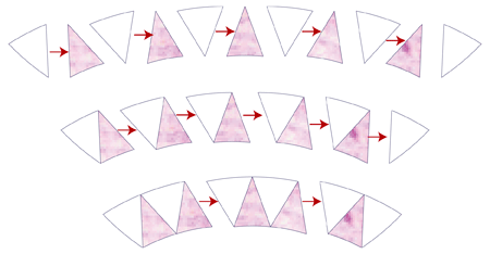 Arcs for Pickle Dish quilt blocks