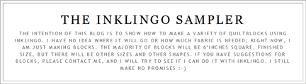 Inklingo Sampler Blog