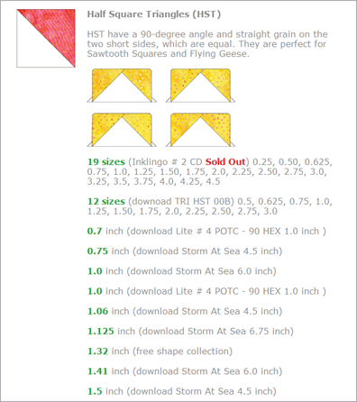 Triangles in the Index of Shapes