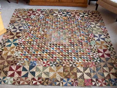 Half Square Triangle Quilt by Mary Althaus with Inklingo