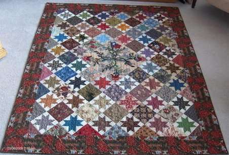 LeMoyne Star quilt by Mary Althaus with Inklingo 