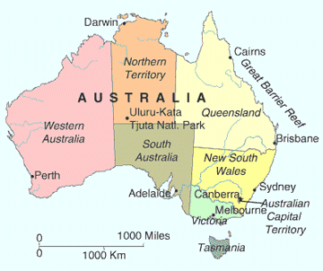 Map of Australia