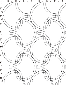 Layout of clamshells to print on fabric