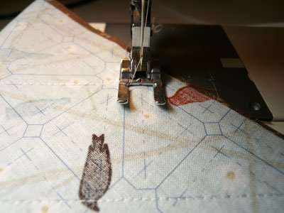 Feathered Star shapes printed on fabric
