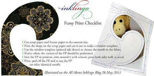 Yin Yang Fussy Cut Checklist