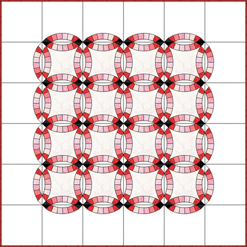 Double Wedding Ring Quilting Template