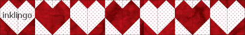 Inklingo Pieced Heart Quilt blocks