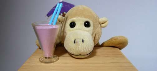 Monkey with a drink?