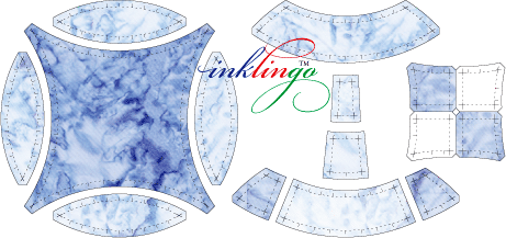 Inklingo Double Wedding Ring Shapes to print on fabric