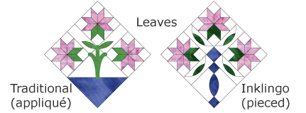 Leaf Sashing instead of applique 