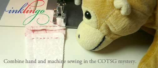 A hybric combines hand and machine sewing.