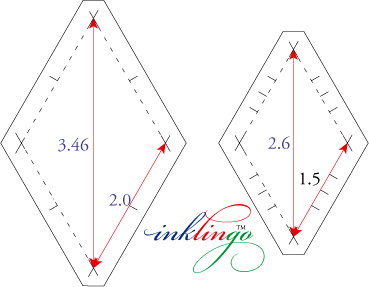 Inklingo 60 degree diamonds 
