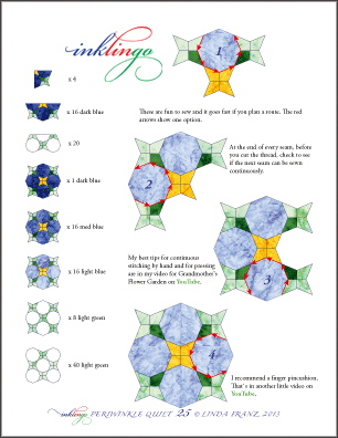 Inklingo Periwinkle Quilt Lesson