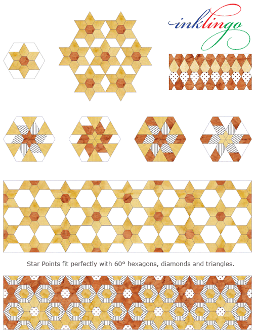 Use Star Points with other 60° shapes