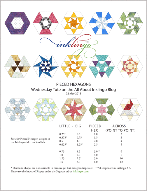 Inklingo Pieced Hexagons