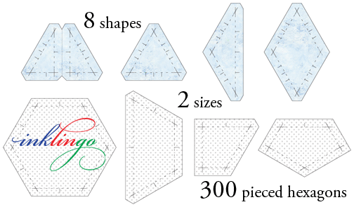 Inklingo Pieced Hexagons