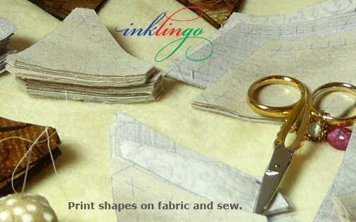 Print shapes on fabric with Inklingo and sew anywhere.