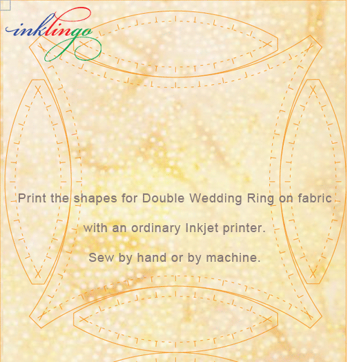 Print Double Wedding Ring Shapes on fabric with Inklingo