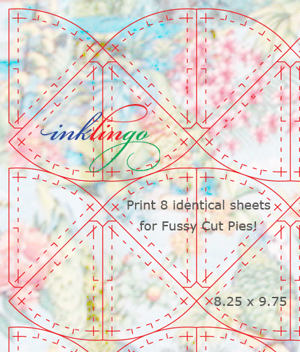 Print 8 identical sheets for fussy cutting!