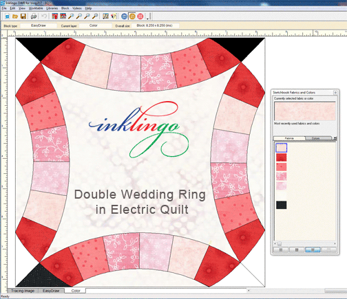 Double Wedding Ring in Electric Quilt