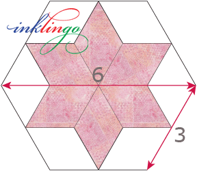 Inklingo 3 inch Pieced Hexagon