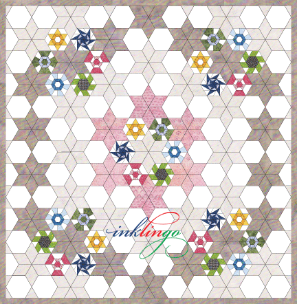 Inklingo Setting for Pieced Hexagons