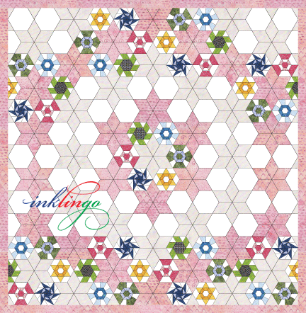 Inklingo Setting for Pieced Hexagons