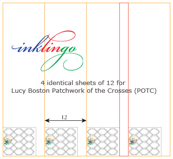 4 identical sheets of hexagons for POTC