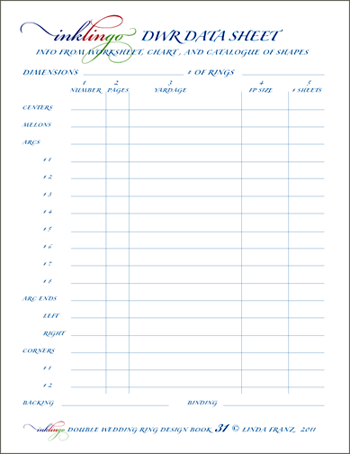 Inklingo Double Wedding Ring Quilt Cheat Sheet