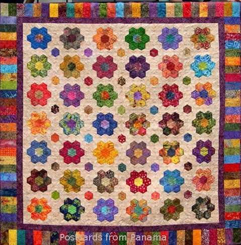 Carol's Hexagon Quilt won a ribbon in Jacksonville in 2011.