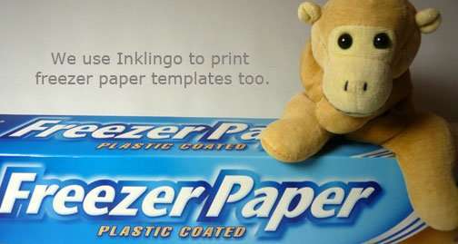 Freezer paper is my favorite template material.