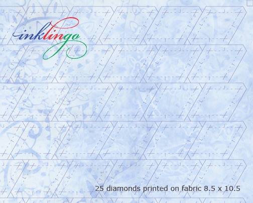 Print diamonds on fabric with Inklingo