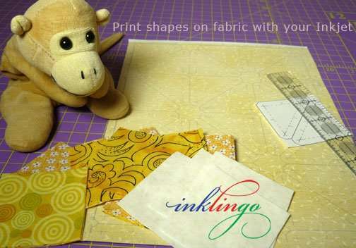 Inklingo prints shapes on fabric with your Inkjet