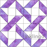 Inklingo Ribbon Quilt Block