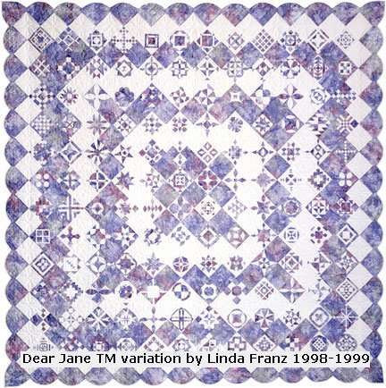 Dear Jane TM variation by Linda Franz 1998-1999