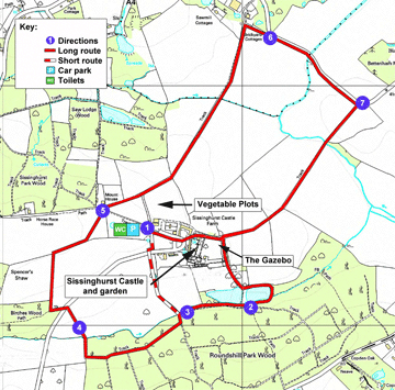 Map of Sissinghurst Castle