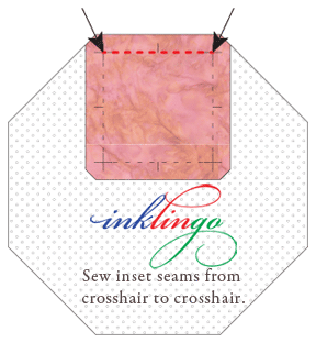 Inklingo - Sew from crosshair to crosshair