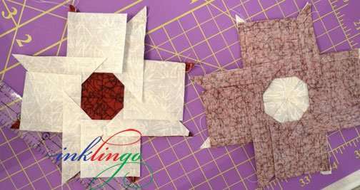 How to sew 8 pointed stars.