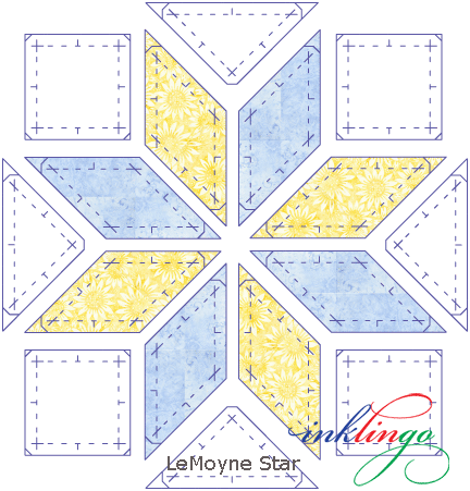 How to sew LeMoyne Star with Inklingo