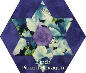 Inklingo Pieced Hexagon with 2 inch sides