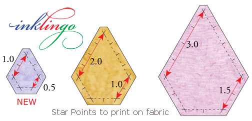 Inklingo Star Points to print on fabric